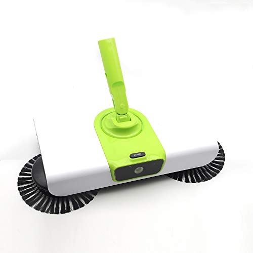 EZ SPARES Quiet Floor&Carpet Sweeper,Dry&Wet with Mops, Non Electric Multi-Surface Cleaner,Strong Cleaning Power,Great for House,Office,Kitchen