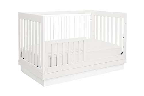 Babyletto Harlow 3-in-1 Convertible Crib, White Finish and Base/Acrylic Slats