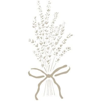 Stencil Mini Deco Vintage Figures 074 Lavender. Stencil Size: 12x12 cm (4,7x4,7 in). Design Size: 4,5x10 cm (1,8x3,9 in)