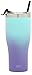 Simple Modern Slim Cruiser Tumbler with Clear Flip Lid and Straw - Insulated Travel Mug Stainless Steel Water Bottle 32 Ounce Ombre: Tropical Seas