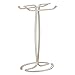 iDesign Axis Metal Hand Towel Holder for Master Bathroom, Vanities, Countertops, Kitchen, Holds 2 Finger Tip Towels, Satin