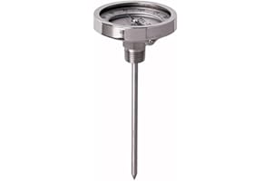 Tel-Tru 34100664 Model Gt300R Resettable Bi-Metal Process Grade Thermometer, Stainless Steel, 3" Dial, 1/2" Npt Back Connecti