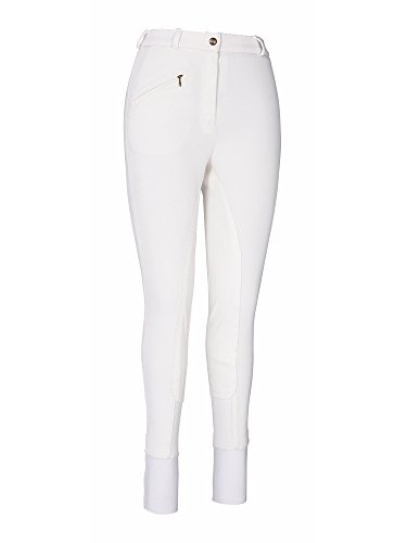 TuffRider Ladies Ribb Lowrise Full Seat Breeches | Color - White | Size - 24