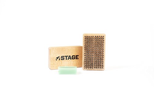 STAGE Ski and Snowboard Horse Hair Tuning Brush with Wax