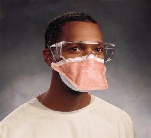 FLUIDSHIELD* PFR95* N95 PARTICULATE FILTER RESPIRATOR AND SURGICAL MASK, POUCH STYLE WITH POLYURETHANE HEADBANDS, REGULAR SIZE, ORANGE. Case of210. Available now in limited quantities.