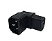CERRXIAN Down Angle IEC 320 C14 3 Pin Male to C13 Female PDU PSU UPS Power Extension Adapter Receptacle for LCD LED TV Wall Mount primary