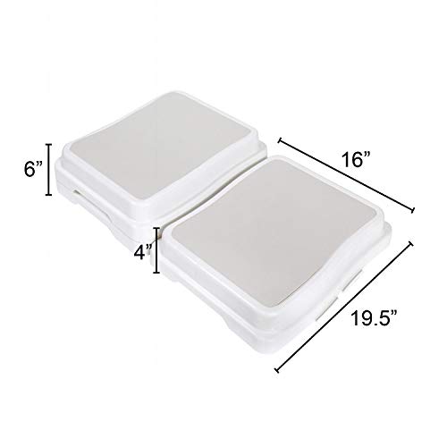 Support Plus Stackable Bath Steps - Slip-Resistant Safety Step Stools Platform for Bathroom and Household Use - Set of 3
