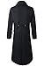 DarcChic Mens Gothic Tailcoat Jacket Black Steampunk VTG Victorian High Collar Coat (XL, Black/Brassy Button)