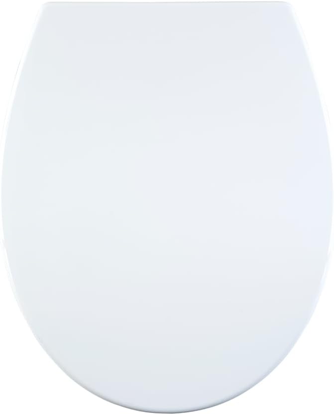 AQUALONA Premium Thermoplastic Toilet Seat Oval Soft Close Easy Fit White