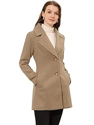 Allegra K Women's Elegant Notched Lapel Button