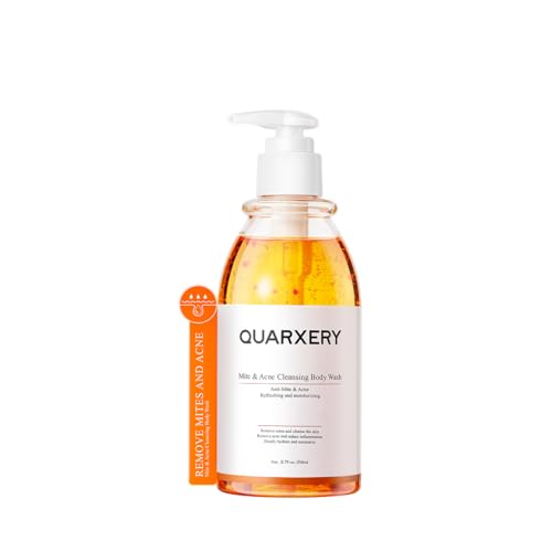 QUARXERY Gel de ducha antiácaros body wash - Eliminación profunda de ácaros y acné, limpieza suave para piel grasa-250ml