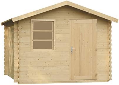 Alpholz Geratehaus Toby Aus Massiv Holz Gartenhaus Mit 28 Mm Wandstarke Garten Holzhaus Inklusive Montagematerial Dachpappe Gerateschuppen Grosse 300 X 210 Cm Satteldach Amazon De Garten