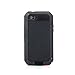 SplashETech Metal Extreme Shockproof Military Heavy Duty Tempered Glass Cover Case Skin for Apple iPhone 5/5s (Black/Black/Red)