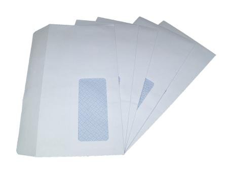 200 x DL Window White SELF Seal Envelopes 110x220mm, 90gsm