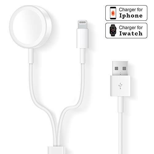 Apple Watch Charger, 2 in 1 iphone Charger With 3.3ft/1.0m Portable Charging Cable Compatible With for Apple Watch Series 4/3/2/1, iPhoneXR/XS/XS Max/X/8/8Plus/7/7Plus/6/6Plus/iPad4/iPad Air/iPad mini - Thumbnail 7