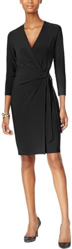 anne klein petite classic wrap dress product info and reviews Anne Klein Petite Printed Classic Wrap Dress