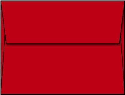 Limited Papers | A7 Envelopes | Gummed for Sealing | Bulk Mailing Materials | Ideal for Letters, Invitations, Announcements or Greeting Cards | Elegant & Distinctive Square Flap | 5 ¼”x 7 ¼” | 100 Red