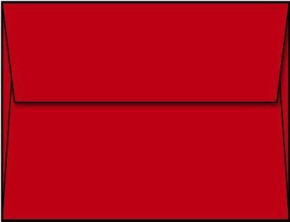 Limited Papers | A7 Envelopes | Gummed for Sealing | Bulk Mailing Materials | Ideal for Letters, Invitations, Announcements or Greeting Cards | Elegant & Distinctive Square Flap | 5 ¼”x 7 ¼” | 100 Red