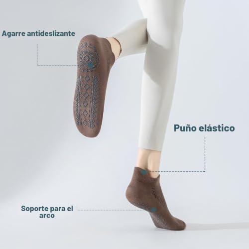 Meias de Pilates Femininas Meias Antiderrapantes de Yoga Reformer