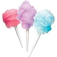 Cotton Candy Cones [100 Pack] - White Cotton Candy Sticks | Kraft Paper Cotton Candy Cone | Carnival Cotton Candy Machine Supplies for Floss Sugar Cotton Candy Maker Concession Essentials
