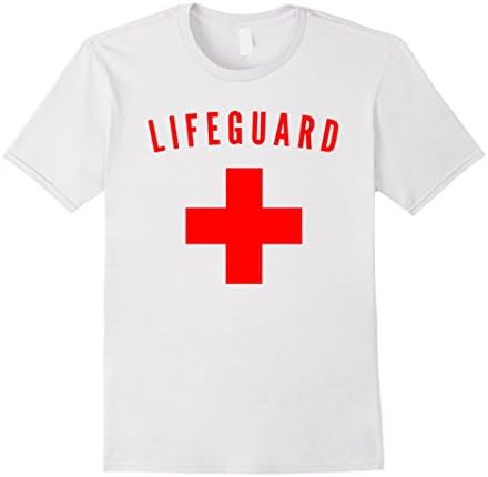 Mens White Lifeguard T-Shirt Medium White
