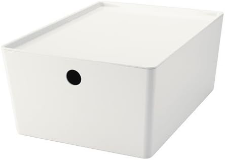 Ikea kuggis Caja con tapa; en blanco; (26 x 35 x 15 cm): Amazon.es: Hogar