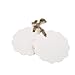 G2PLUS 100PCS Craft Scalloped Paper Gift Tags with Natural Jute Twines, 2.4 in Round Gift Tags for Birthday Party, Wedding Decoration Gifts, Arts & Crafts (Pure White)