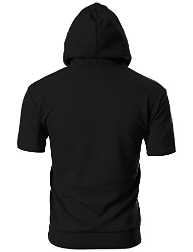 2 Ohoo+Sleeve+Lightweight+Hoodie+DCF013+BLACK+S
