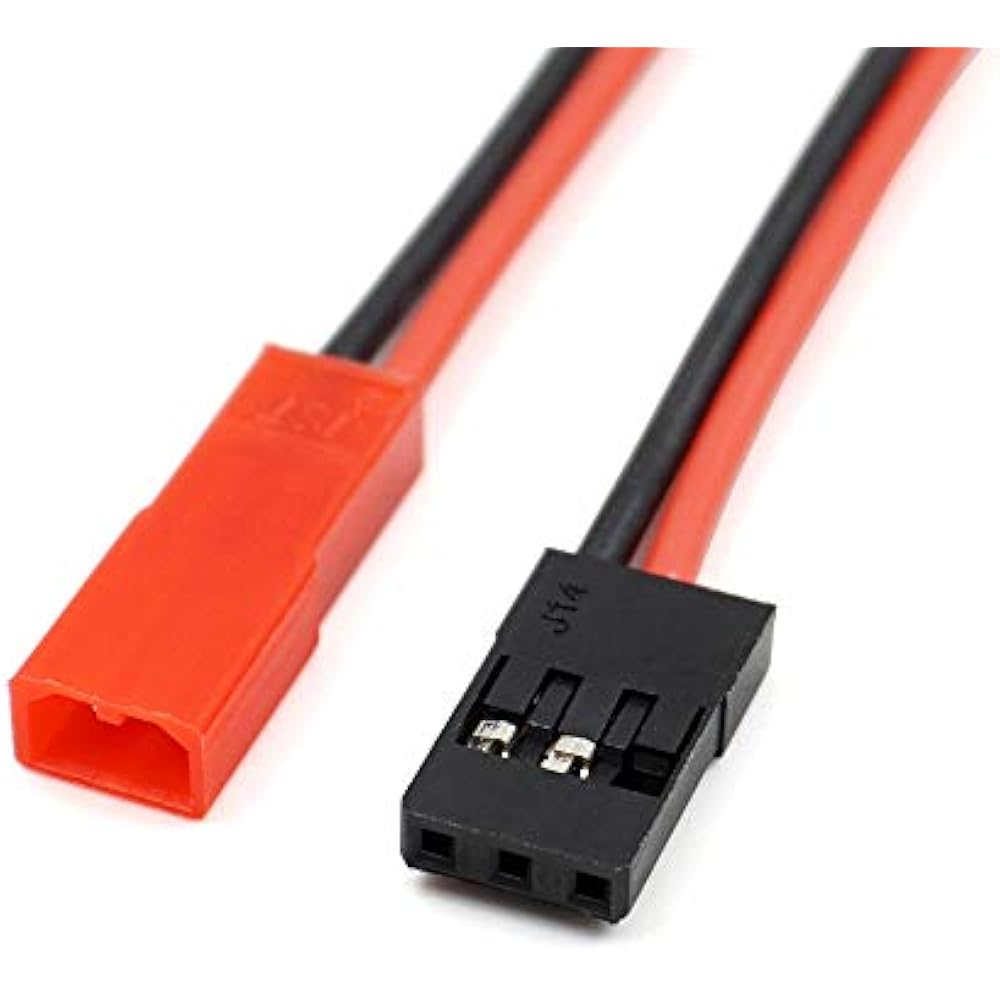 10 PCS JST Female To JR Futaba Male Servo Connector Plug Adapter Cable