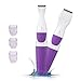 Bikini Trimmer 2 in 1 Women Shaver Waterproof Electric Shavers for Women Cordless Lady Shaver Razor with Shaving and Bikini Head Wet/Dry Perfect for Body, Bikini Line