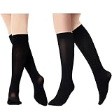 SATINIOR 6 Pairs Ice Skating Socks Solid Color