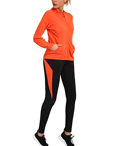 Activewear Sets for Women-Workout Clothes Gym Wear Tracksuits Yoga Jogging Outfit HoodieJacket Pant Legging 2PiecesSet - Thumbnail 3