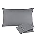 Adoric Life Pillow Cases Queen Size - 100% Brushed Microfiber, Ultra Soft - Envelope Closure End - Wrinkle, Fade, Stain Resistant - Set of 2, Gray