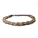 DIGUAN Chubby Narrow Synthetic Hair Braided Headband Classic Chunky Plaited Braids Elastic Stretch Hairpiece Women Girl Beauty accessory, 58g (Caramel Brown)