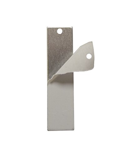 RMP Stamping Blanks, 1/2 Inch x 2 Inch Rectangle With One Hole, Aluminum .032" (20 Ga.) - 50/Pack