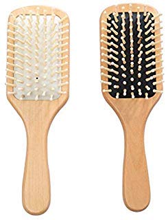 Pro Anti-static Wood Airbag Massage Head Scalp Straight Curly Hair Brush Comb/Healthy SPA Massage Hair