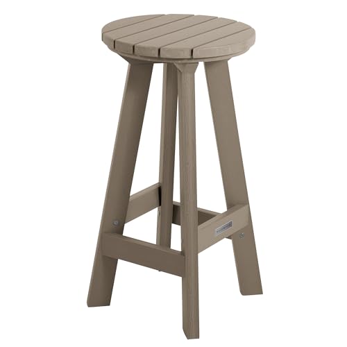 highwood Birch Collection Round Bar Height Stool, Woodland Brown