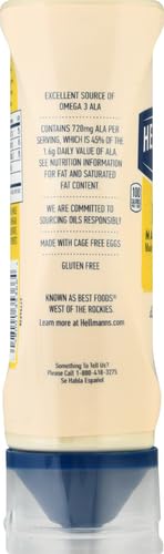 HELLMANN’S REAL MAYONNAISE REAL MAYO SQUEEZE BOTTLE FOR A CREAMY SANDWICH SPREAD OR CONDIMENT GLUTEN FREE, MADE WITH 100% CAGE-FREE EGGS 11.5 OZ