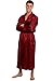 Alexander Del Rossa Men's Lightweight Satin Robe, Long Kimono, Medium Burgundy (A0720BRGMD)