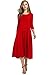 Hotouch Women's O Neck Long Dresses Loose Casual Midi Dresses (Red XL)