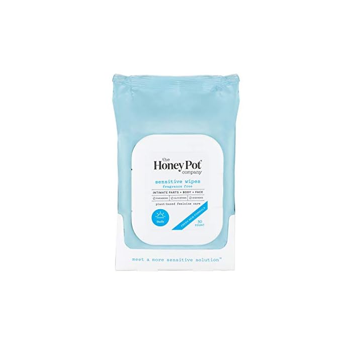 The Honey Pot Company Feminine Wipes -Sensitive, 15 Count