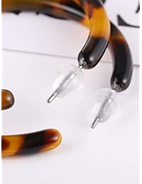 Jovitec - 3 pares de aretes de resina acrílica, diseño de concha de tortuga, joyería para mujer