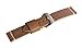 SWISS REIMAGINED Antique Tan Italian Leather Watch Band Satin Finished Stainless Steel Buckle - 24mm