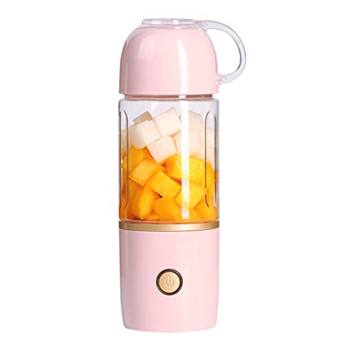 Multifunctional Juicer Cup Milkshake Soy Milk Maker, Electric Mini Blender USB Fruit Vegetable Mixer with Stainless Steel Blades,Pink - Thumbnail 7