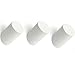 A.B Crew Minimalist Design Decorative Wall Mounted Wooden Coat Hook Hat Hanger (3PCS White Column)