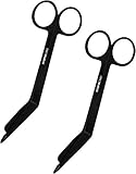 Utopia Care Lister Bandage and Nursing Scissors 5.5 Inches Stainless Steel - Perfect for Surgeries, Medical Care and Home [2-Pack] Black