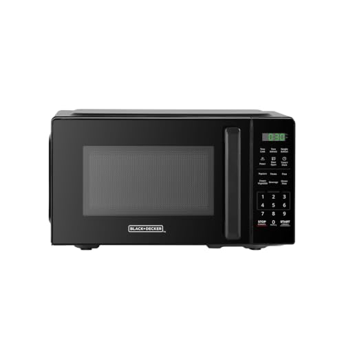 BLACK+DECKER Countertop Microwave Oven 0.7 Cu.Ft,700W,Child Safety, Black