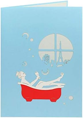 Sweetpopup® 3D Pop-Up Wellness Card, Relaxing Bathtub Design - Image 3
