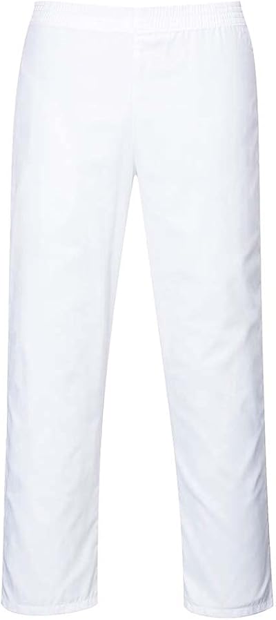 Portwest Bakers Trouser White Size L 2208WHRL Workwear Poly Cotton