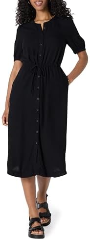 Alison Short Sleeve One Pocket Scoop Neck T-Shirt Dress - Market & Spruce  (as1, Alpha, s, Regular, Regular, Black) at Amazon Women's Clothing store